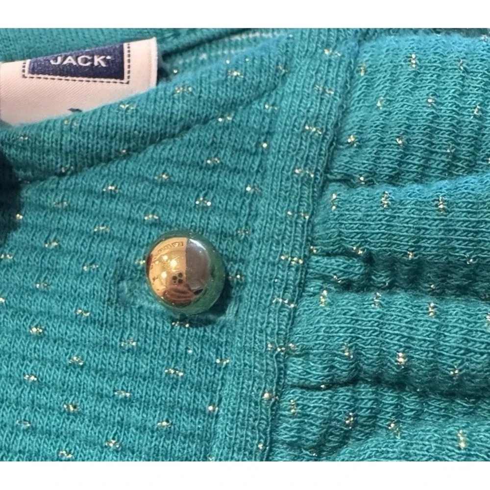 Janie And Jack Shimmer Dot Jacquard Dress Size 3 Teal Green Gold Party Holiday